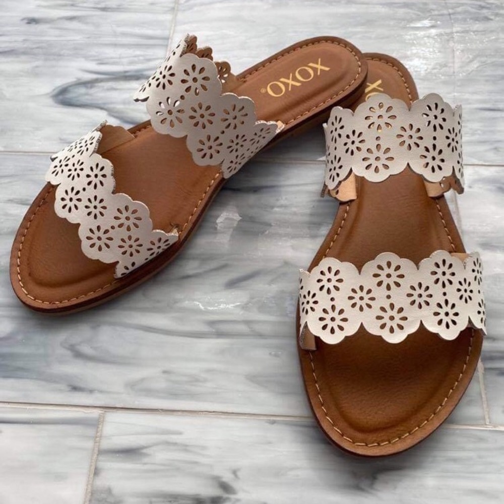 XOXO White Summer Sandals